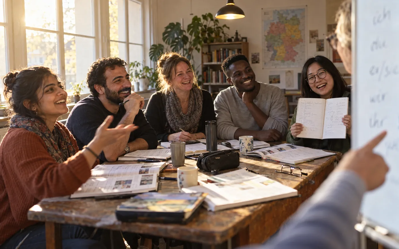German learning scene from the ARELIS Institute website